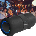 Stereolautsprecher mit Schultergurt, Bluetooth und LED Beleuchtung