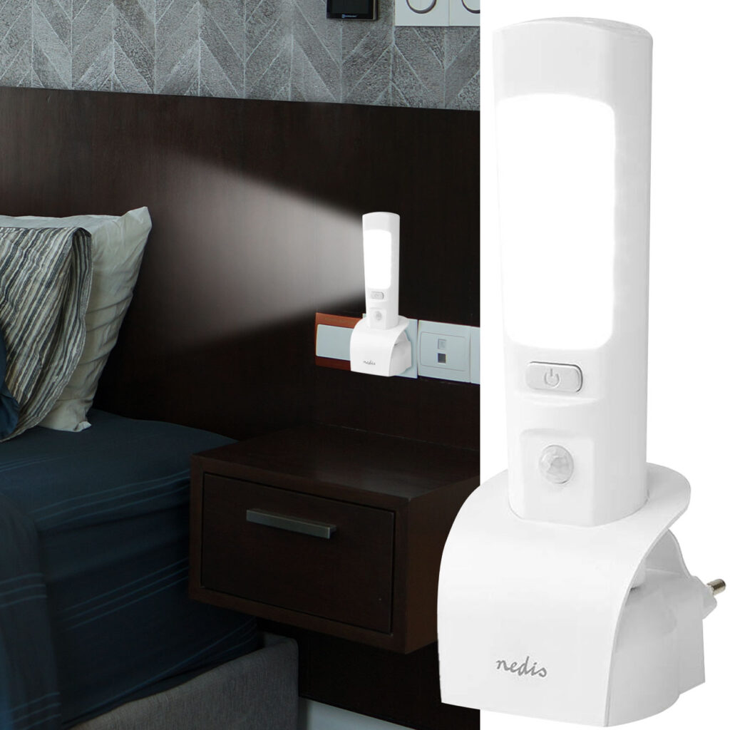 LED-Nachtlicht mit Bewegungssensor, Orientierungslicht und Taschenlampe mit Akku