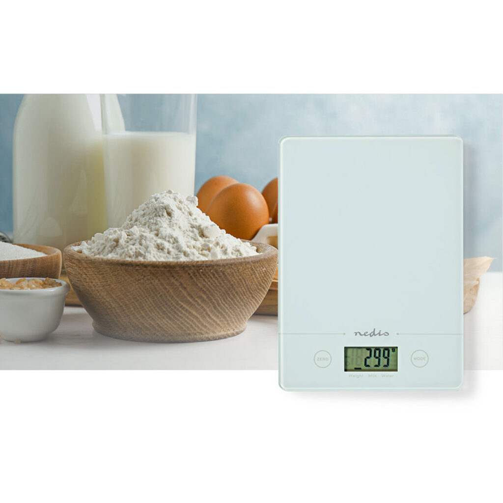 Digitale Küchenwaage, Touchscreen, weiss, bis 5 kg