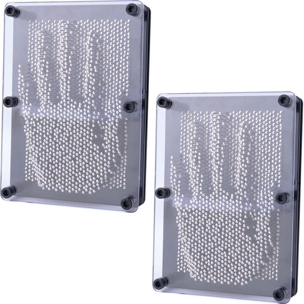 2er-Set 3D Nagelbild, schwarz/silber