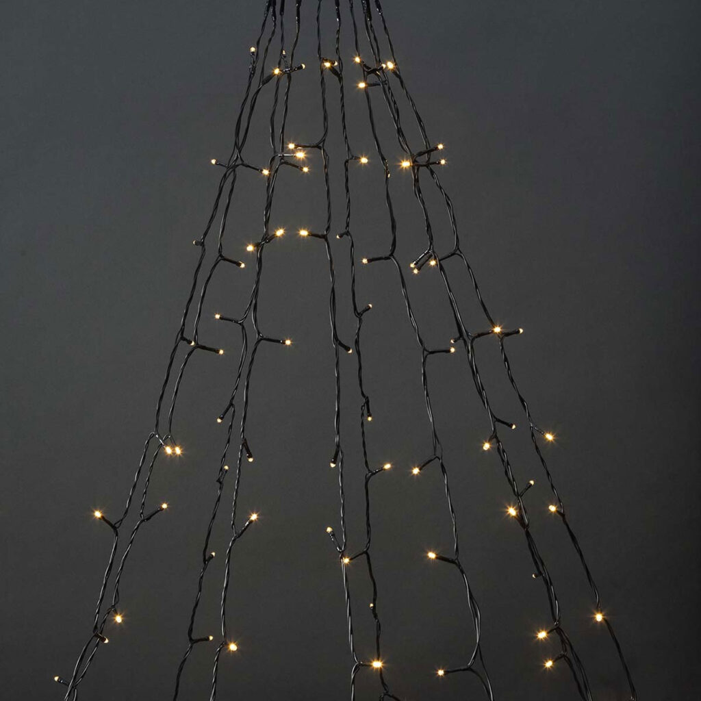 SmartLife Tannenbaum-Überwurf-Lichterkette, 200 LEDs, dimmbar, 10 Girlanden, IP65, 10x 2 m