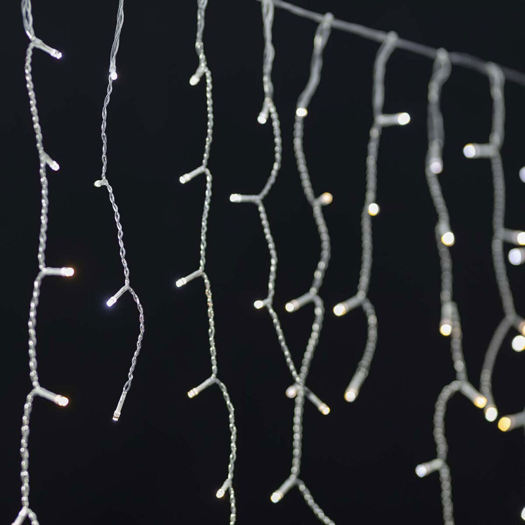 WLAN-Smart-Eisregen Lichterkette, 400 LEDs, kaltweiss, IP65, 8 m