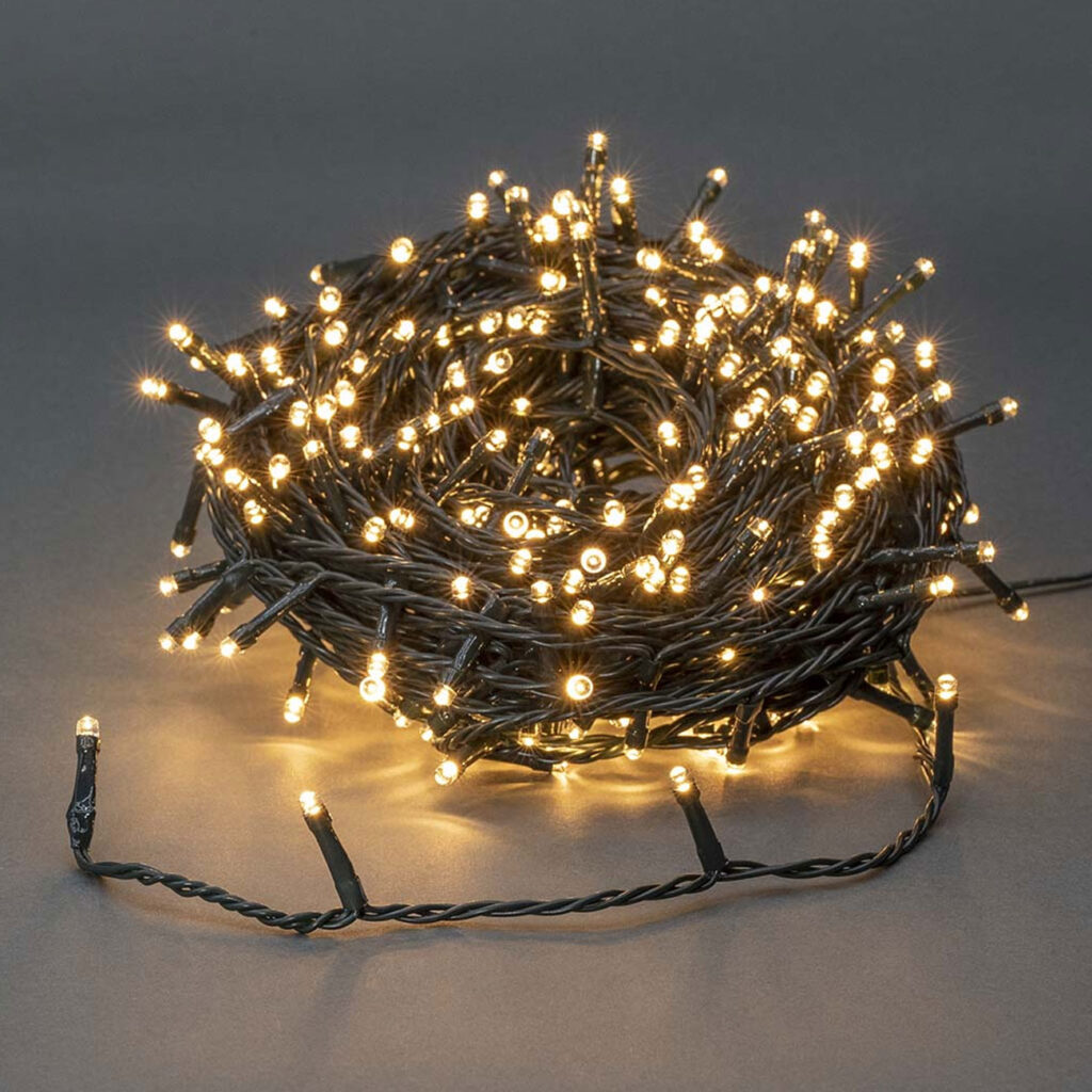 XXL LED Lichterkette, 720 LEDs, warmweiss, 7 Lichtmuster, IP44, 54 m