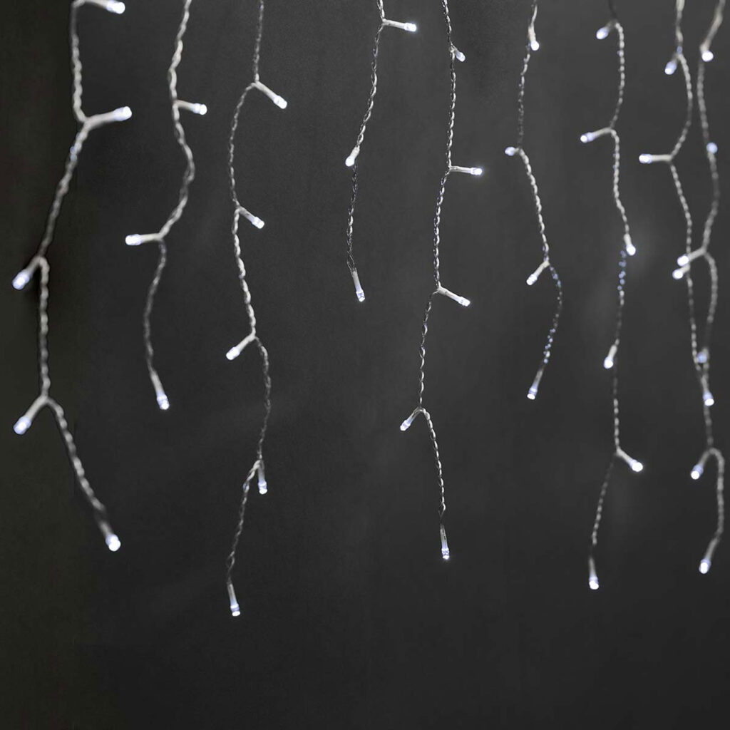 Eisregen Lichterkette, 180 LEDs, IP44, 5,90 m