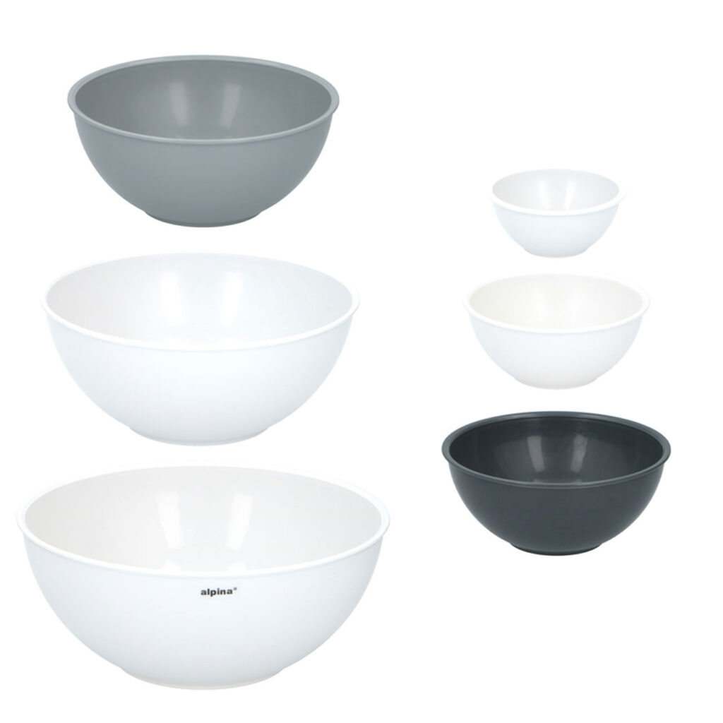 6er-Set Rührschüsseln in unterschiedlichen Grössen, mehrfarbig & stapelbar