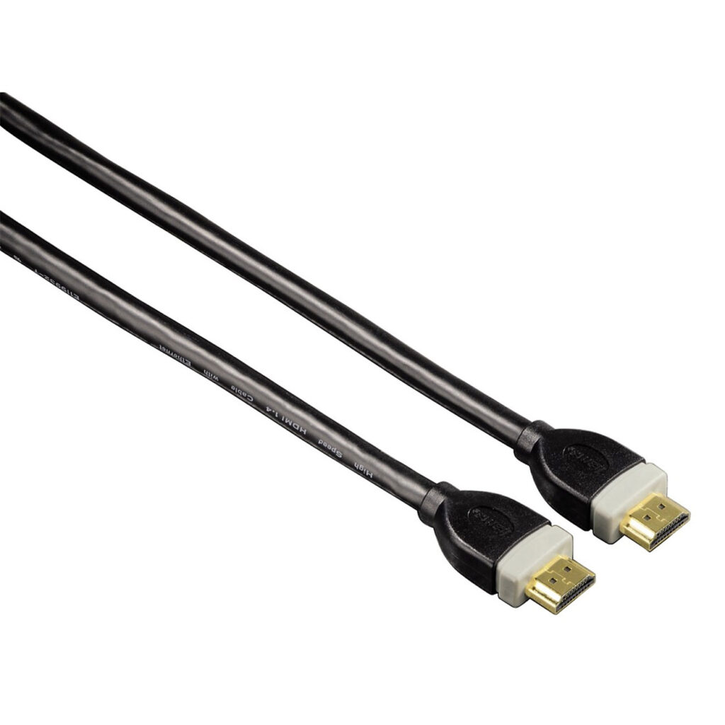 Hama 4K HDMI Highspeed Kabel 3m, , Ethernet, vergoldet, doppelt geschirmt, UHD, schwarz