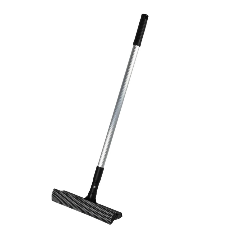 Glas- und Fensterreiniger mit Teleskopstange, Abzieher ausziehbar bis 90 cm