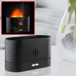 Aroma-Diffuser mit Flammeneffekt, Luftbefeuchter, schwarz, USB