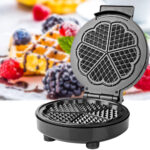 Waffeleisen mit Temperaturregelung, Antihaftbeschichtung, Herzwaffeln, Ø 19 cm, 1000 W