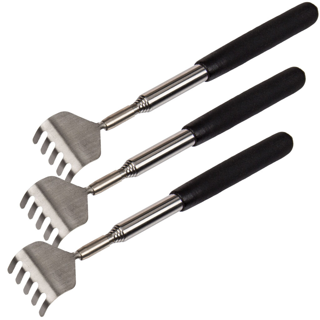 3er-Set Teleskop-Rückenkratzer mit gummiertem Griff, Kratzhilfe, 16 – 53 cm