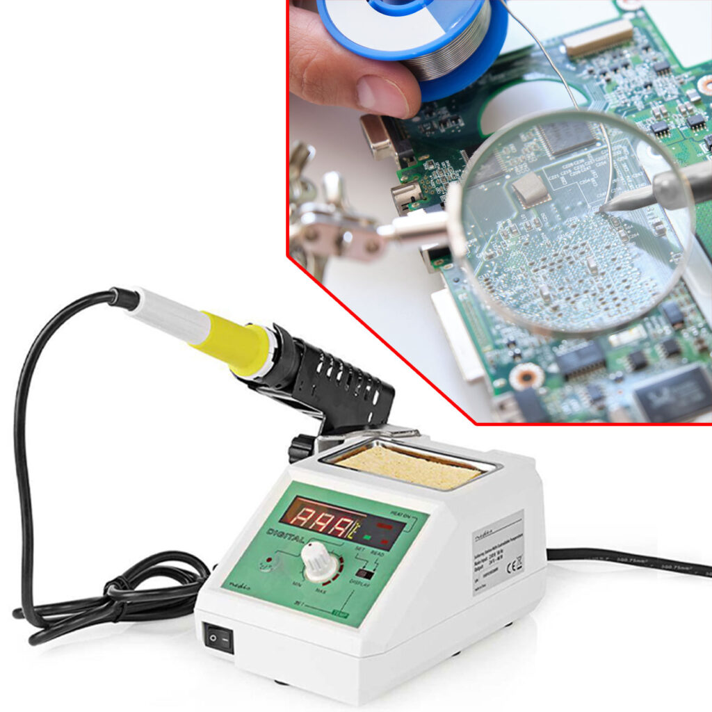 Digitale Lötstation, Lötkolben mit Temperaturregulierung, Displayanzeige