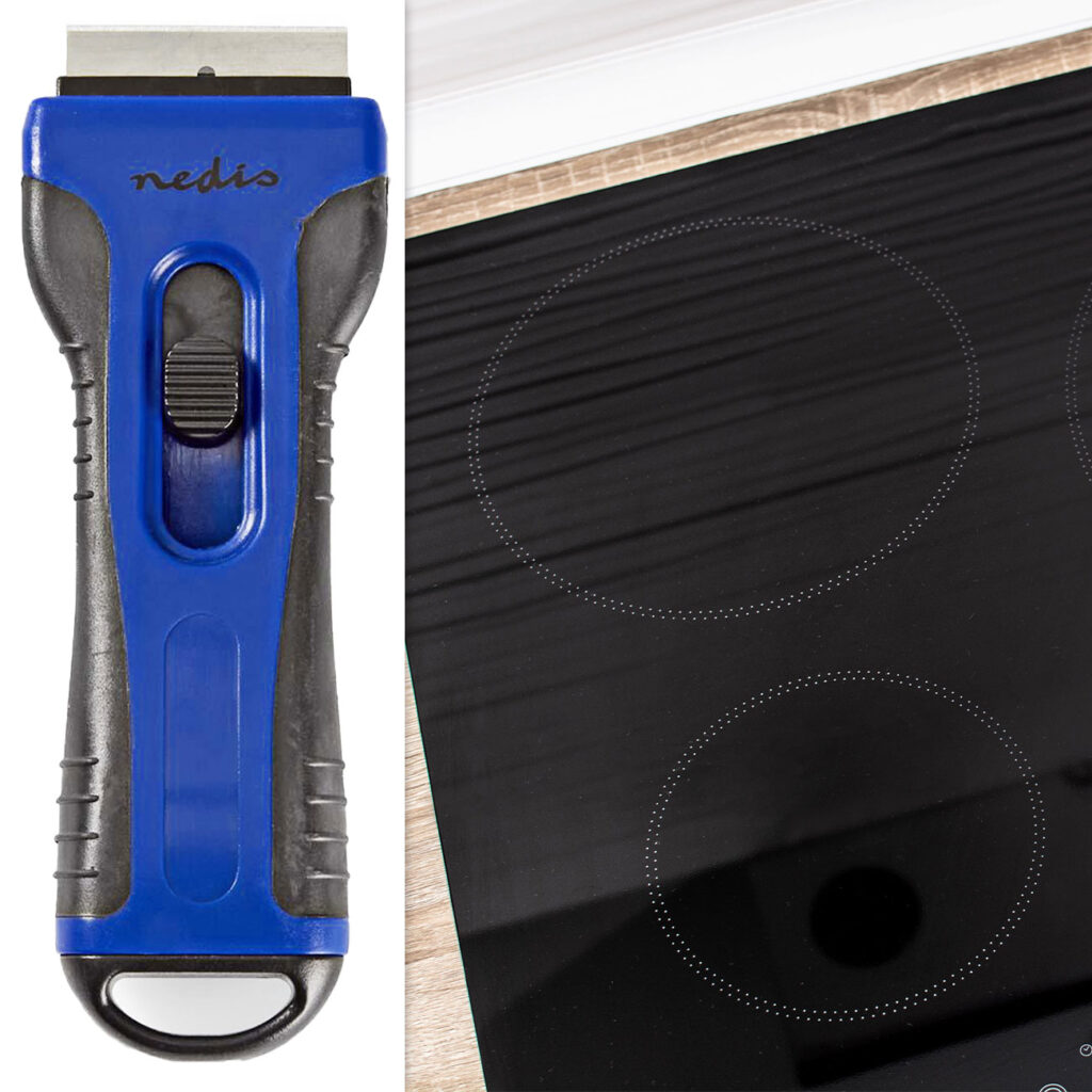 Ceranfeldschaber, Kochfeld Schaber, Glasschaber mit Soft-Touch Griff