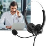 Stereo-Headset, mit Kabel und Mikrofon, USB-Anschluss, schwarz