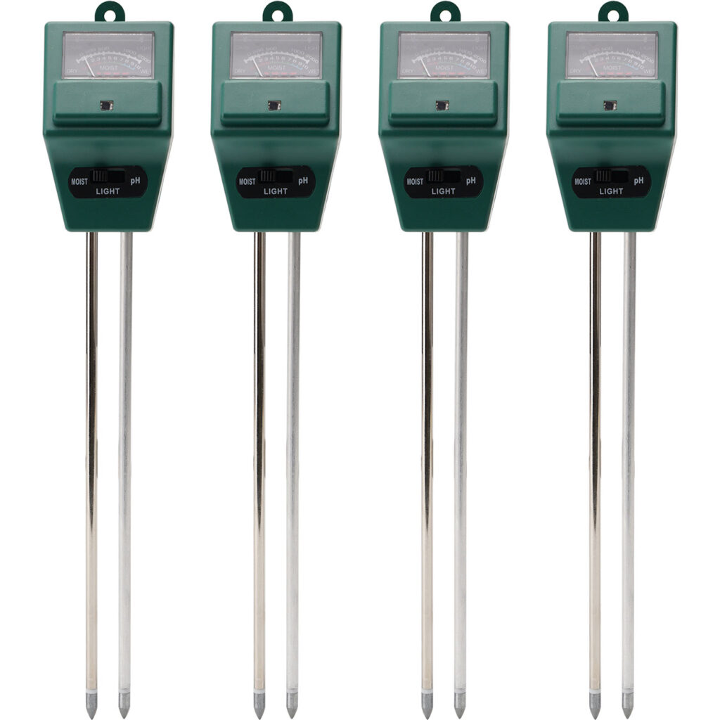 4er-Set 3in1 Pflanzenerde Messgerät, Bodentester