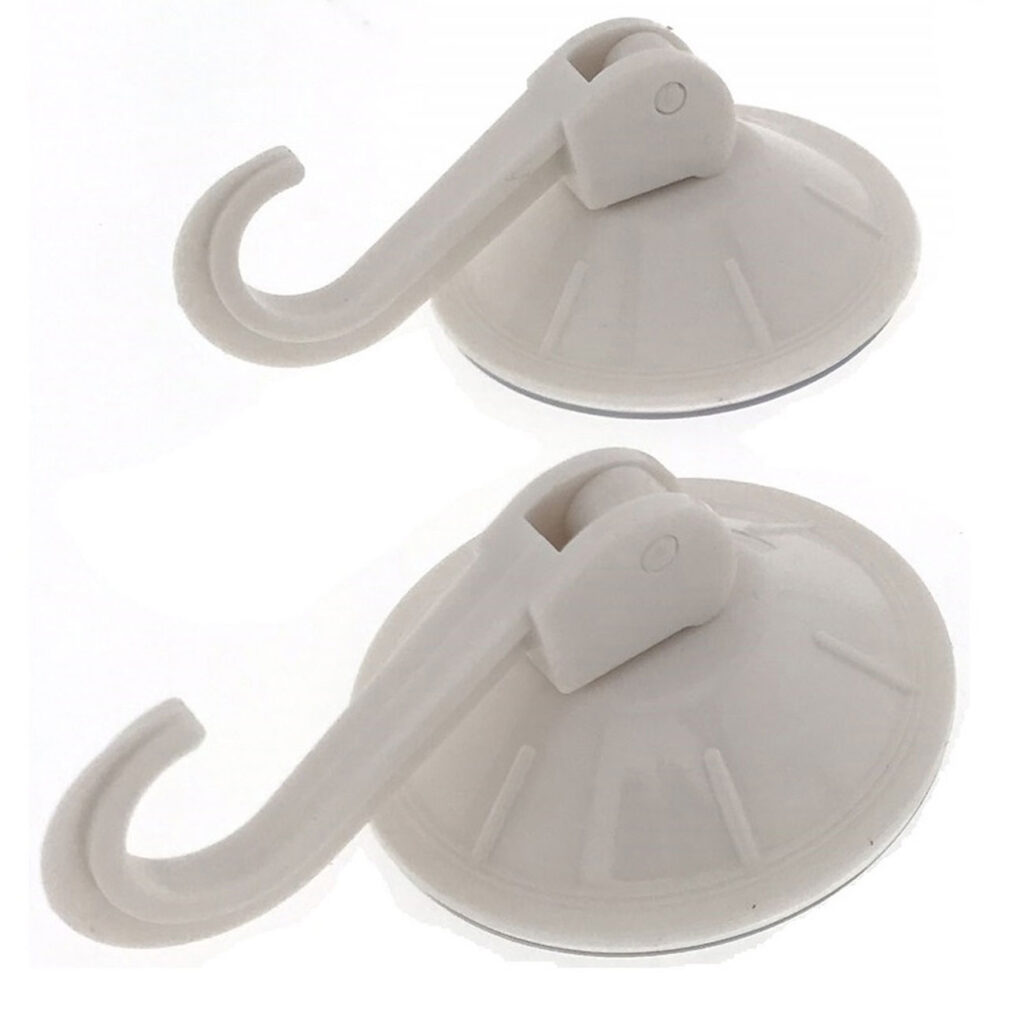 Haken mit Saugnapf, 2er-Set, beige, bis 2 kg, Ø 5,5 cm