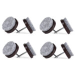 Filzgleiter mit Nagel, Anti-Kratz-Filz, für Stuhlbeine und Möbel, 8-tlg., Ø 25 mm