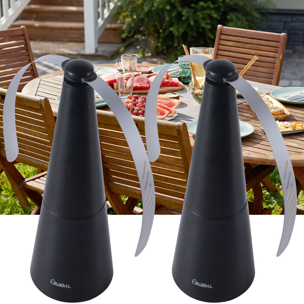 2er-Set Akku-Fliegenvertreiber mit 2 Flügeln, tierfreundlich