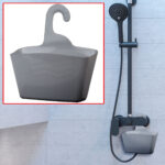 Duschkorb, anthrazit, zum Aufhängen, 23,5 x 8,5 x 25,5 cm