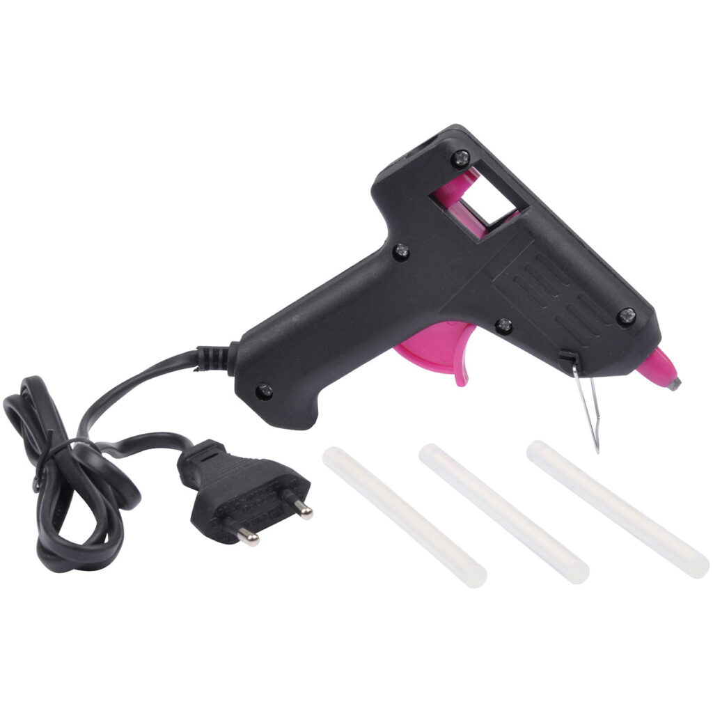 Heissklebepistole mit 3 Klebesticks, Ø 7 mm Heissklebepistole mit 3 Klebesticks, Ø 7 mm