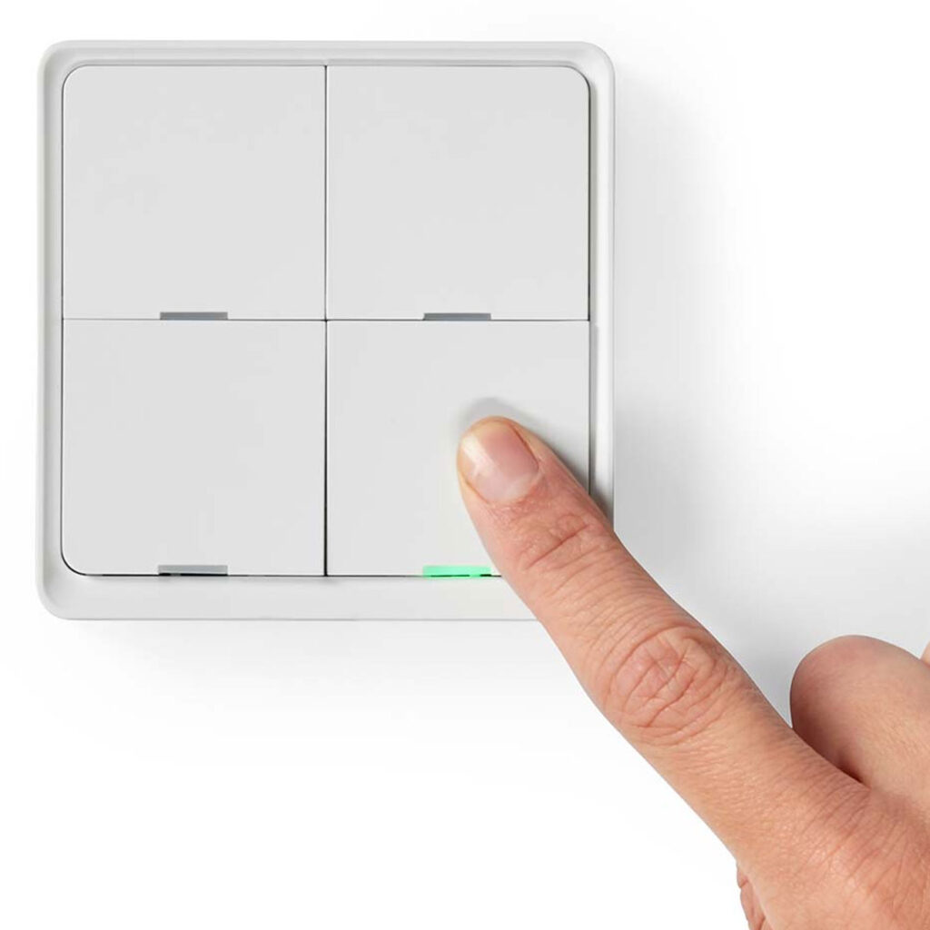SmartLife Wandschalter mit 4 Tasten, 8,7 x 8, 7 x 1,4 cm