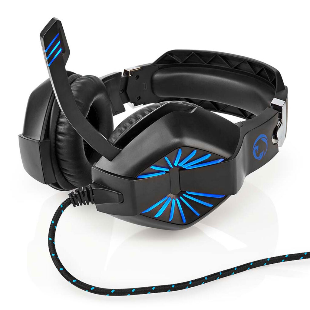 Gaming Headset mit LED-Lichteffekt und Mikrofon, USB Type-A und 2x 3.5 mm