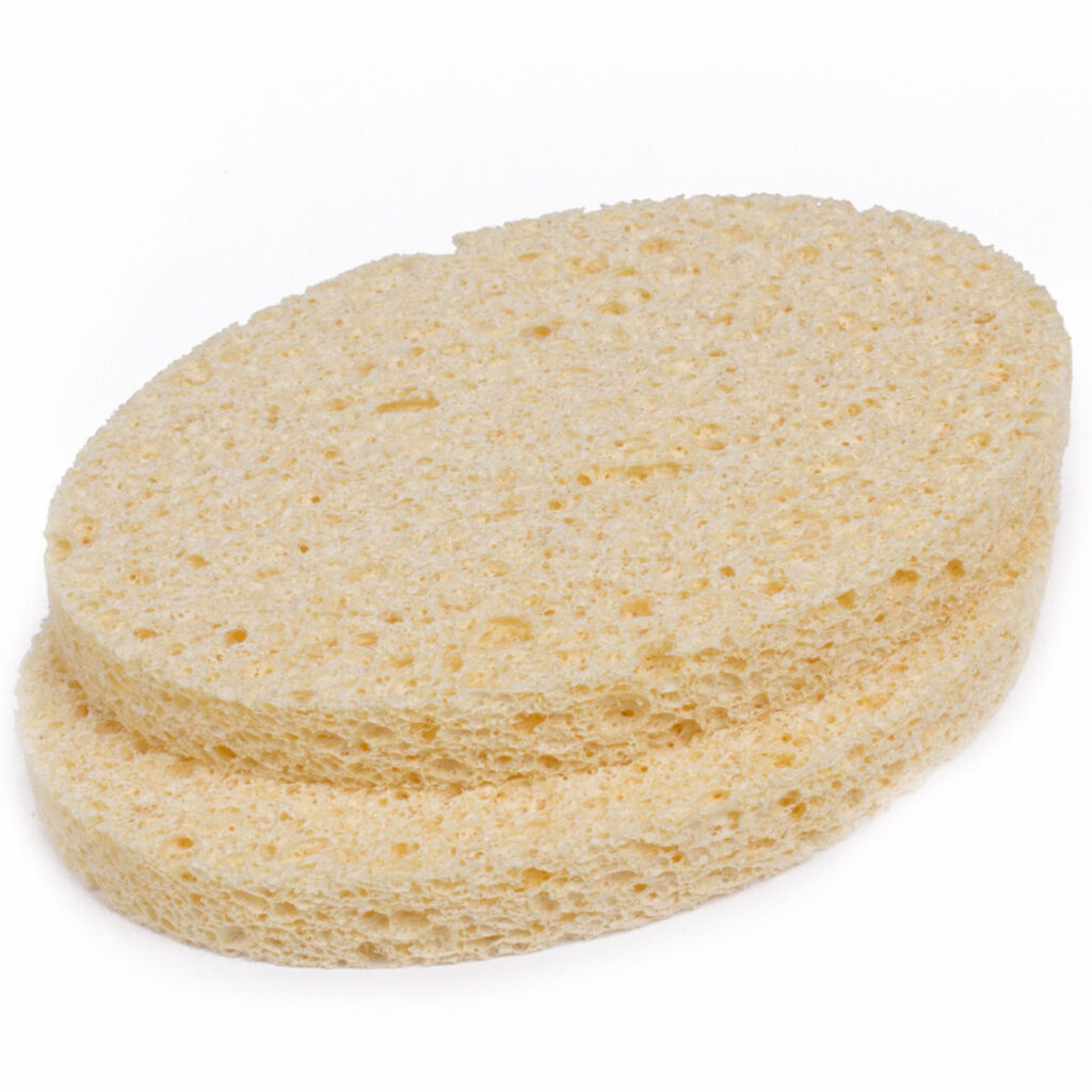 Schwamm 2er-Set, oval, aus Zellulose, saugstark