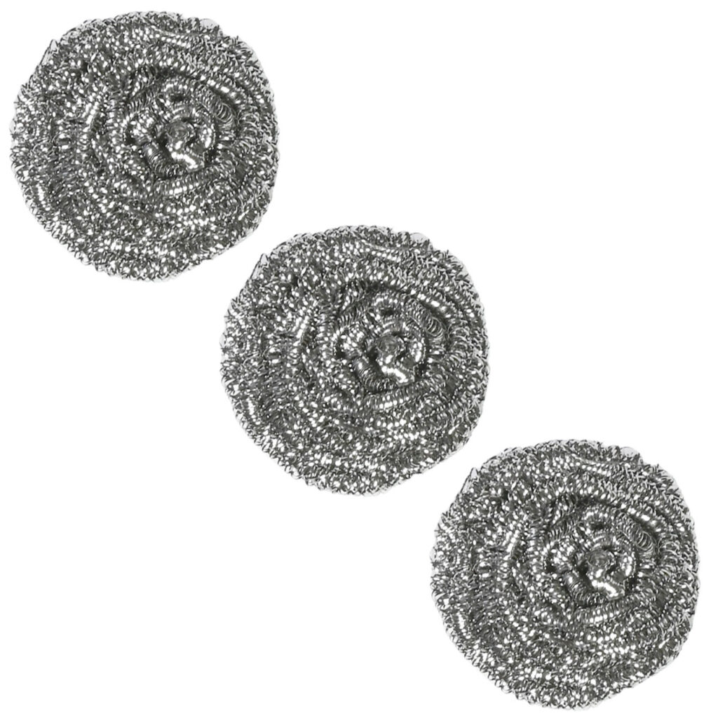 Topfreiniger Scheuerspirale, 3er-Set, Edelstahl
