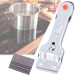 Ceranfeldschaber mit 5 Ersatzklingen, Herdkratzer