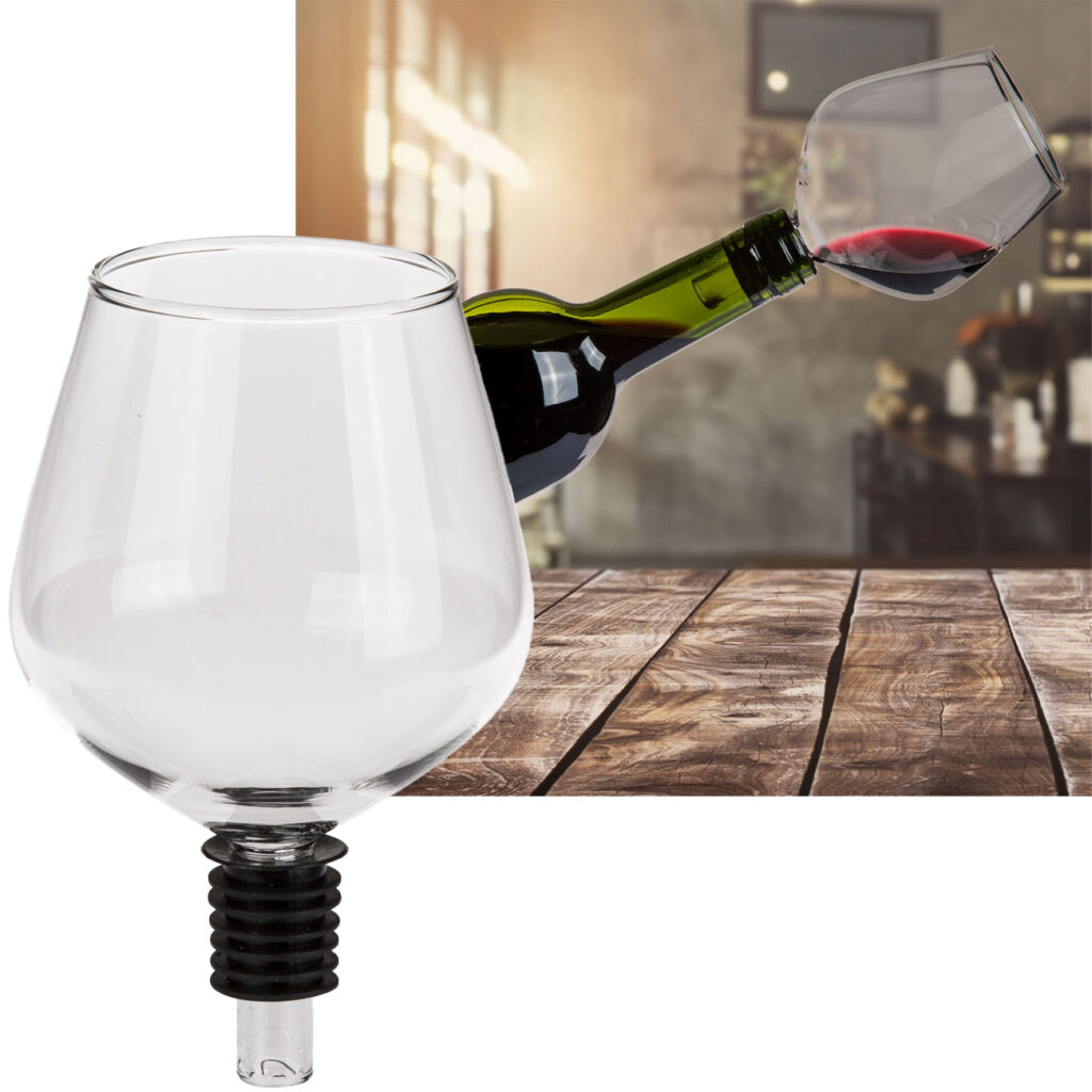 Weinglas- Flaschenaufsatz Weinglas- Flaschenaufsatz