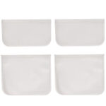 Beutel für Lebensmittel, wiederverwendbar, 4er-Set, 22 x 12 cm und 22 x 18 cm Beutel für Lebensmittel, wiederverwendbar, 4er-Set, 22 x 12 cm und 22 x 18 cm