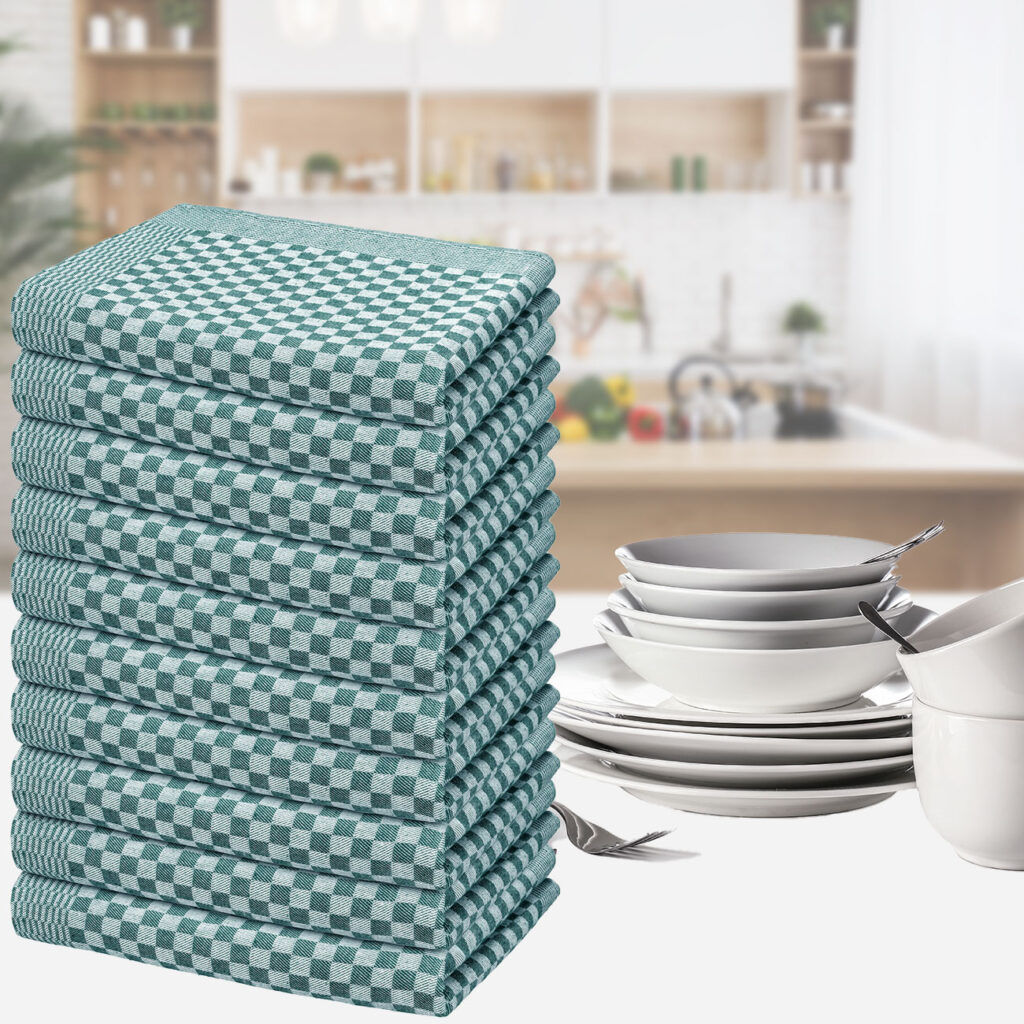 10er-Set Grubentücher, petrol, Geschirrtücher 50 x 70 cm