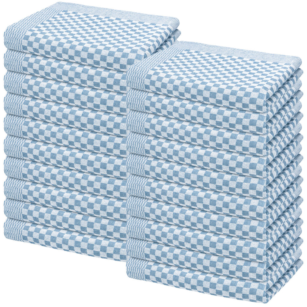 20er-Set Grubentücher, hellblau, Geschirrtücher 50 x 70 cm