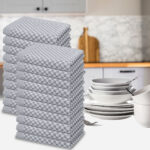 20er-Set Grubentücher, grau, Geschirrtücher 50 x 70 cm