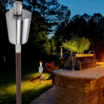 Öl-Gartenfackel mit Stab aus Buchenholz, 110 cm