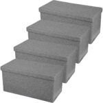 4er-Set Faltbare Sitztruhe für 2 Personen, grau 4er-Set Faltbare Sitztruhe für 2 Personen, grau