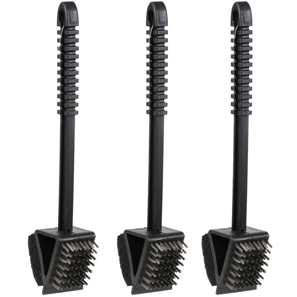 3in1 Grillreiniger, 3er-Set mit extra langem Griff