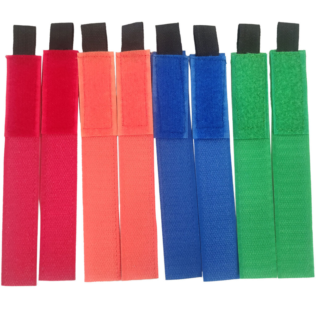 8 Kabel-Klettbänder in verschiedenen Farben, 180 x 25 x 2 mm