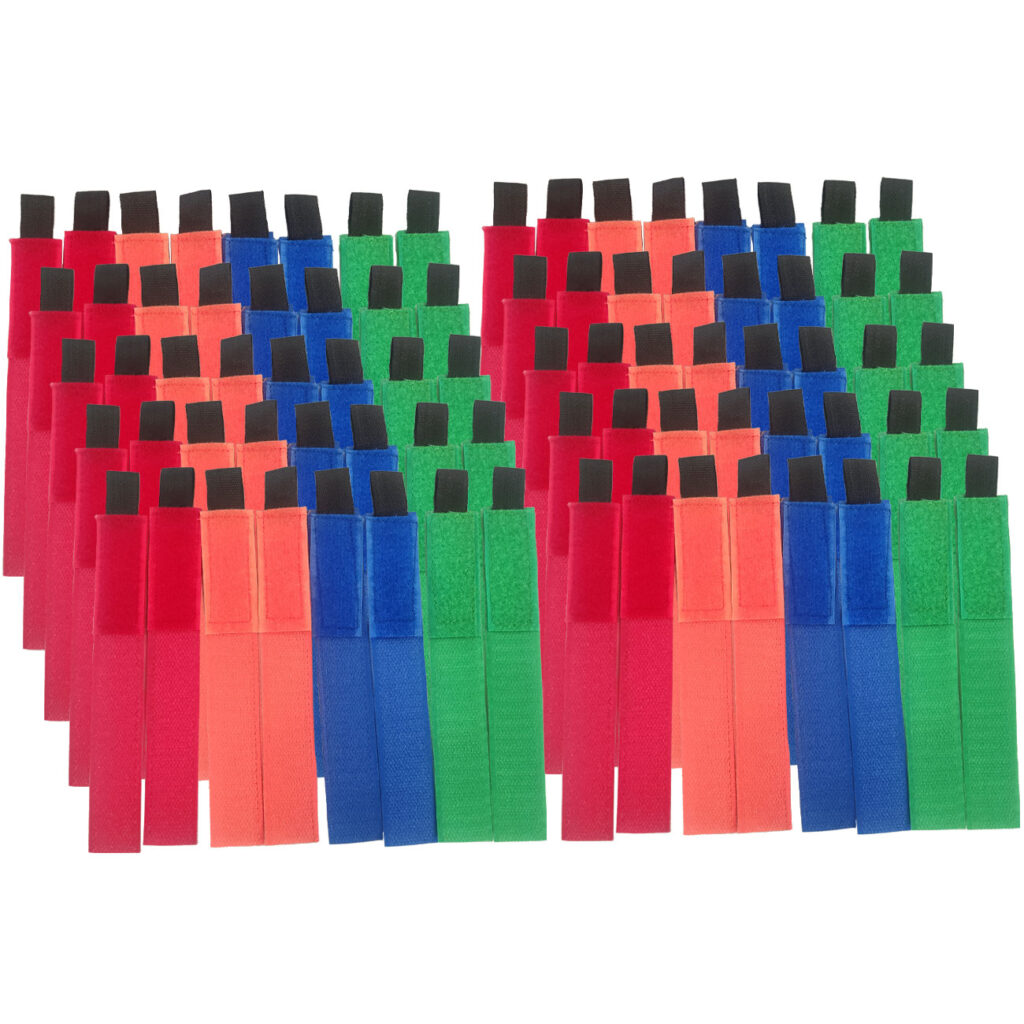 80 Kabel-Klettbänder in 8 verschiedenen Farben, 180 x 25 x 2mm