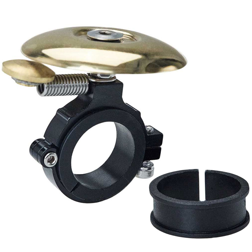 Flache Veloglocke aus Kupfer, extra laut, gold, Ø 4,8 cm