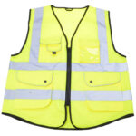 Warnweste Grösse XL, inkl. 6 Taschen, neongelb