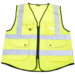 Warnweste Grösse XXL, inkl. 6 Taschen, neongelb
