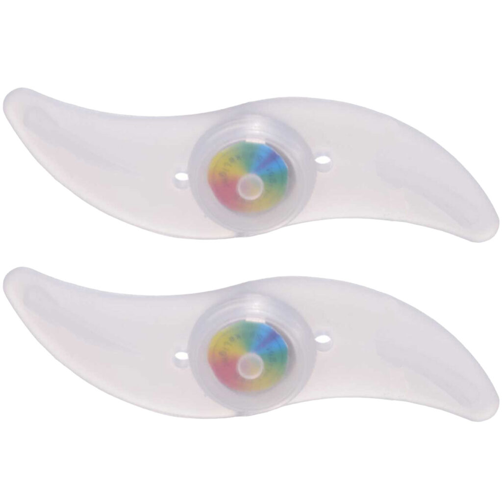 2er-Set Velo Speichenlicht aus Silikon mit Farbwechsel in 4 Farben