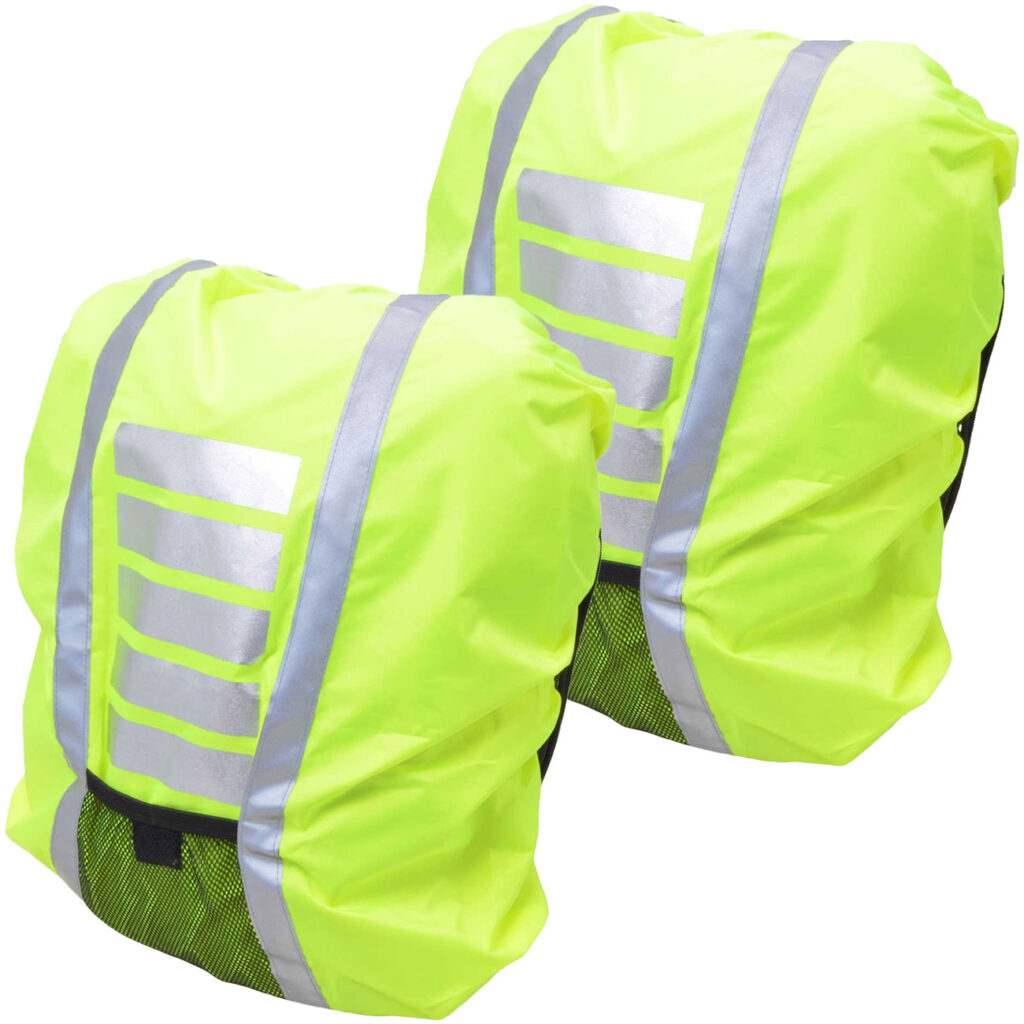 2 reflektierende Regenschutzhüllen für Schulrucksäcke, 49 x 41 cm