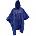 Universal Regenponcho mit Kapuze, blau, 130 cm