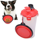 2in1-Wasser- und Futterflasche für Hunde, inkl. Napf