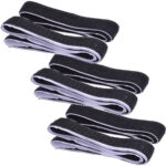 3er-Set Klettverschlussband, 1m x 20mm, selbstklebend, schwarz