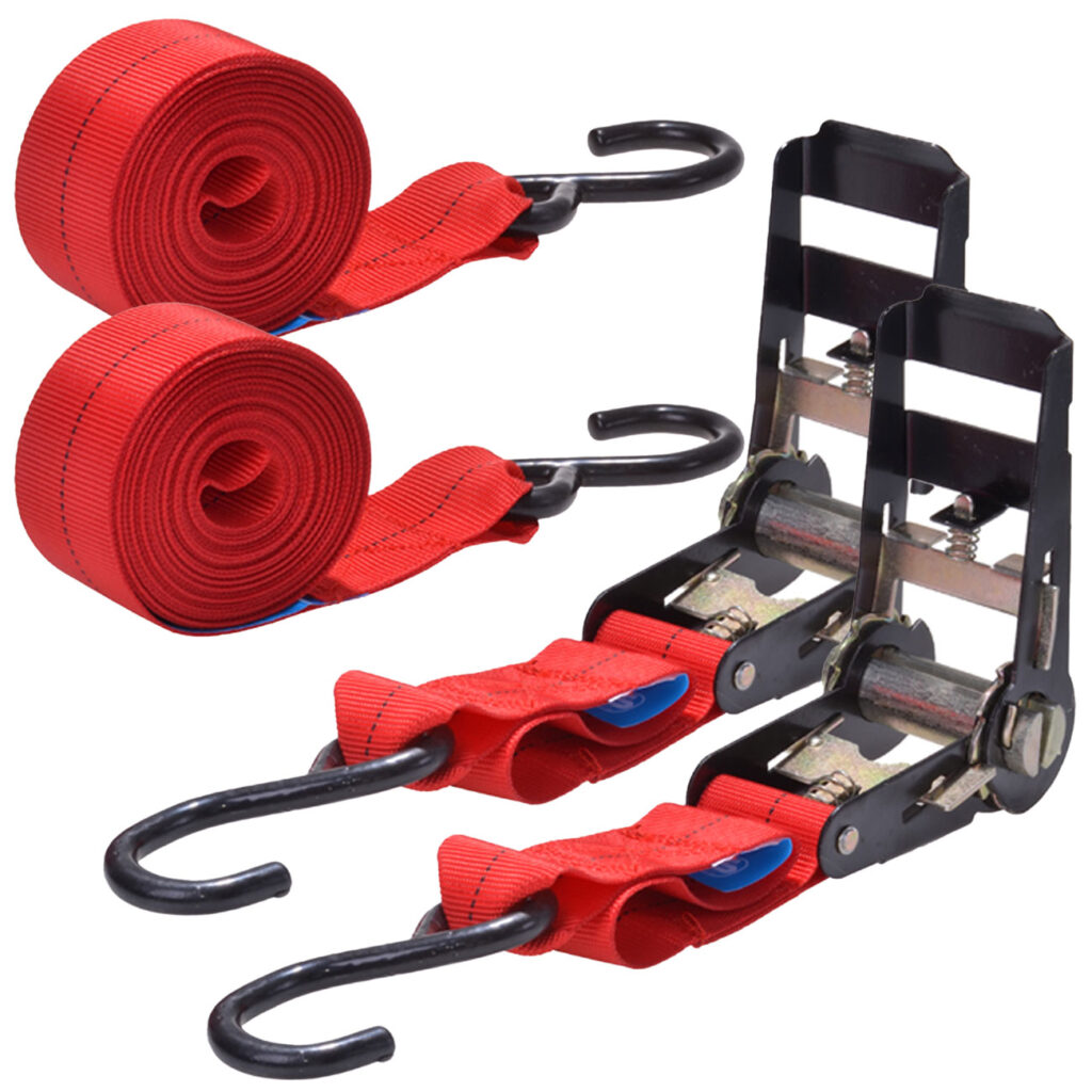 2er-Set Spanngurt, 6m x 5cm, rot