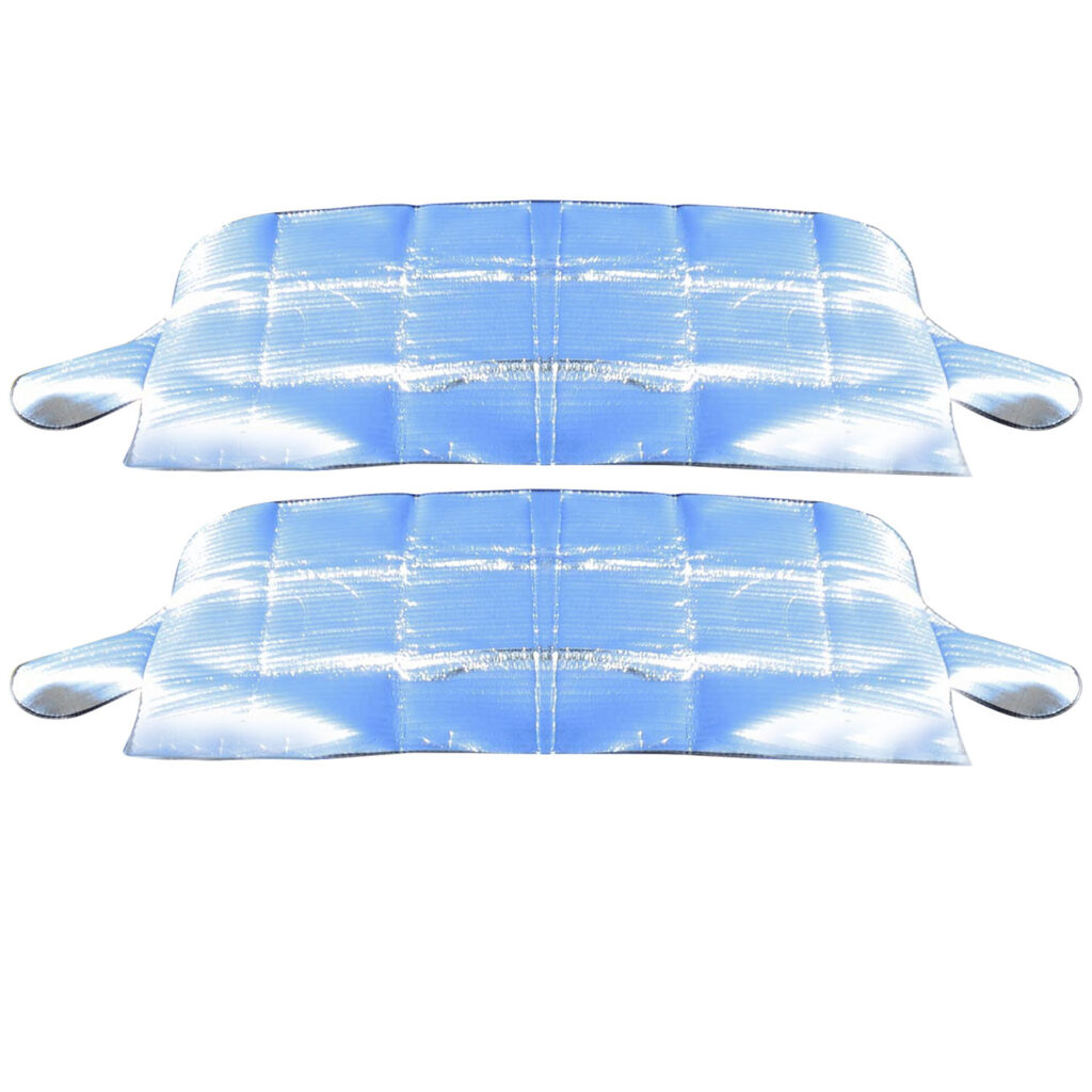 2er-Set Sonnen- und Kälteschutz für Windschutzscheiben, 150 x H 97 cm