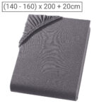Topper Premium Qualitäts-Jersey Fixleintuch, 100% Baumwolle, anthrazit, 160 x 200 cm Topper Premium Qualitäts-Jersey Fixleintuch, 100% Baumwolle, anthrazit, 160 x 200 cm