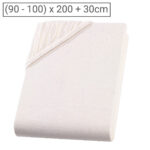 Einzelbett Qualitäts-Jersey Fixleintuch, 100% Baumwolle, natur, 90 x 200 cm